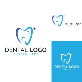 Dental logo, logo for dental health, and logo for dental care. Using a template illustration vector design concept