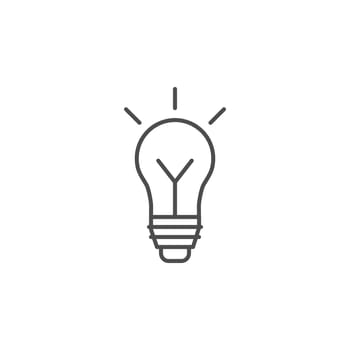 Bulb related vector linear icon