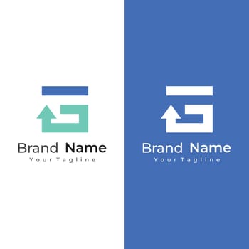 Abstract logo design initial letter G. Minimalist, creative and modern logotype symbol isolated from the background. Can be used for identity and branding.