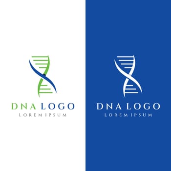Logo design template DNA elements. Bio tech, DNA people, bio DNA, DNA spirals. Logos can be for science, pharmacy and medical.