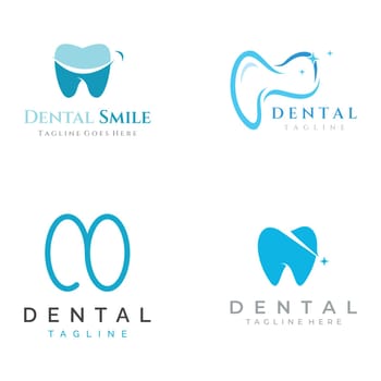 Abstract dental logo template design. Dental health, dental care and dental clinic. Logo for health, dentist and clinic.