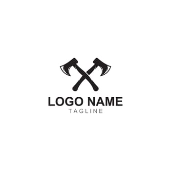 Axe logo/hatchet logo with concept design vector illustration template.