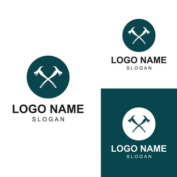 Axe logo/hatchet logo with concept design vector illustration template.