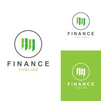 Financial business logo or financial graphic logo.Logo for financial business results data.With icon design vector template illustration.
