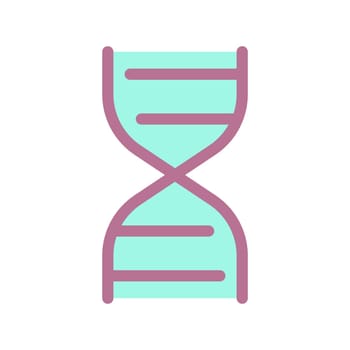 DNA molecule flat color ui icon