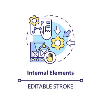 Internal elements concept icon