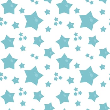 Seamless pattern with blue stars. Its a boy