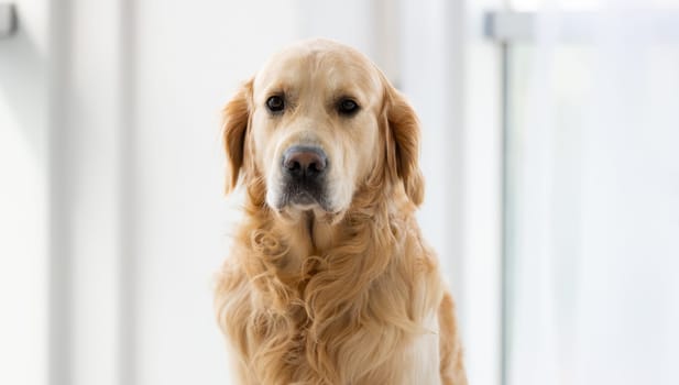 Golden retriever dog indoors