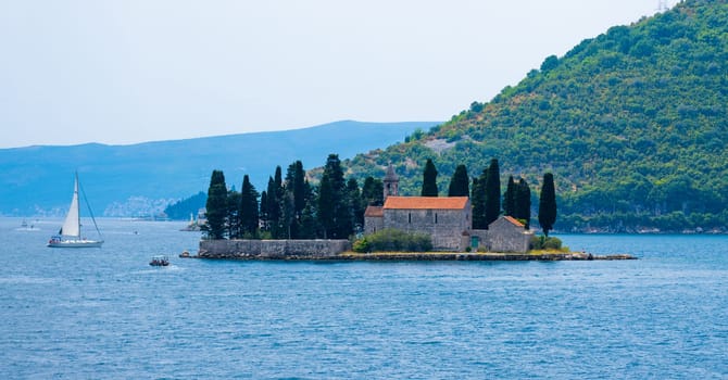 Lady of the Rocks island in Montenegro
