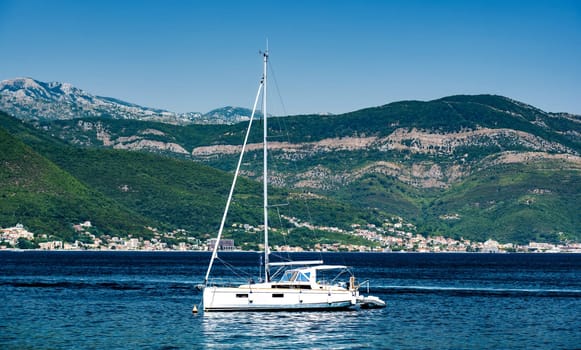 Boat in Adriatic sea, Montenegro