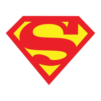 DC Superman logo symbol of superhero. Editable, resizable, EPS 10, vector illustration.
