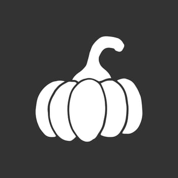 Pumpkin.  Autumn Halloween or Thanksgiving pumpkin symbol.