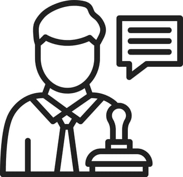 Legal Advisor icon vector image. Suitable for mobile apps, web apps and print media.