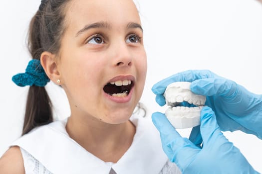 modeling of artificial teeth on a plaster model