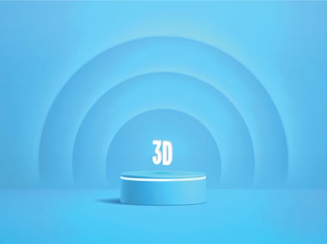 Podium pedestal realistic 3D vector illustration