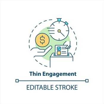 Thin engagement concept icon