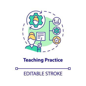 Teaching practice concept icon