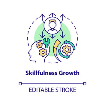 Skillfulness growth concept icon