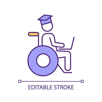 Education accessibility RGB color icon