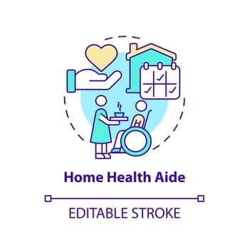 Home health aide concept icon