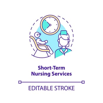 Short-term nursing services concept icon