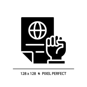 Rights protecting law pixel perfect RGB color icon