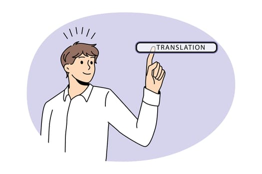 Translation online technologies button concept
