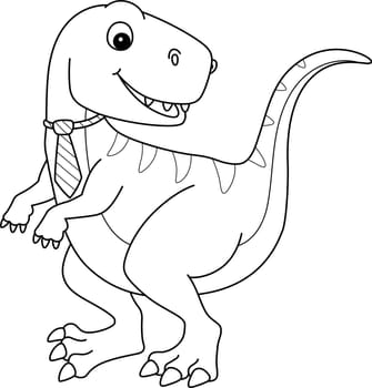 Tyrannosaurus Isolated Coloring Page for Kids