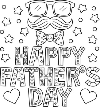 Happy Fathers Day Coloring Page for Kids