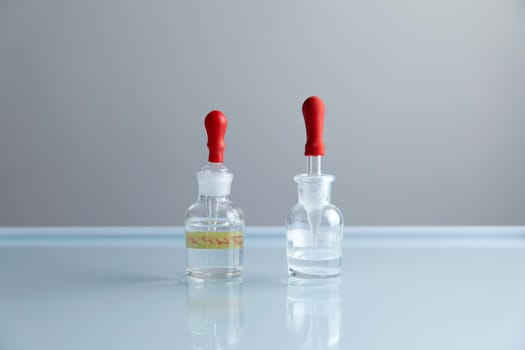 Pipettes for taking samples for test in special chemical laboratory or clinic