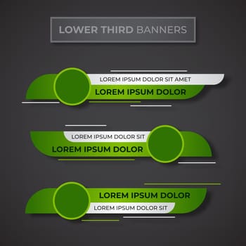 Abstract modern geometric lower third banner template design