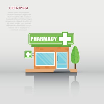 Pharmacy drugstore shop. Store pharmacy vector illustration on white background.