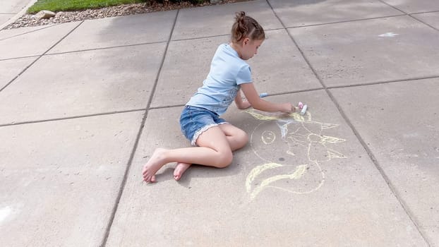 Kids chalk art