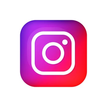 3d vector instagram icon for social media