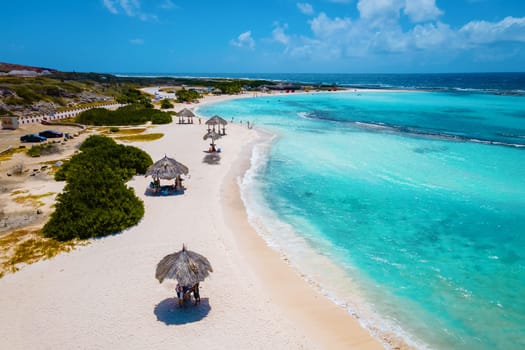 Amazing Baby Beach and coast on Aruba, Caribbean, white beach with blue ocean tropical beach