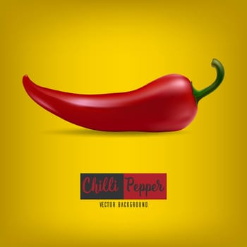 Vector background with red chilli pepper
