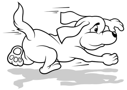 Drawing of a Running Doggy