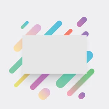 a white paper card with colorful backdrop
