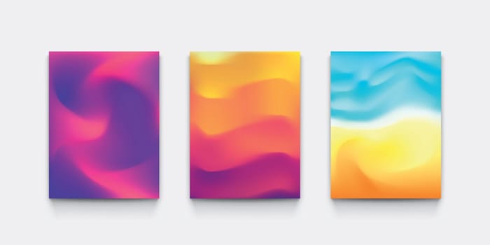 flow meshing colors bright backgrounds in set