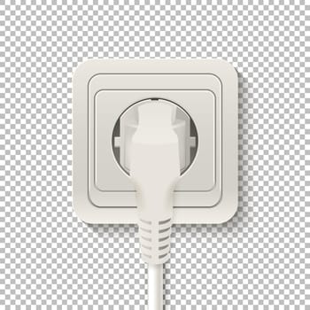 Vector power socket with cable plugged