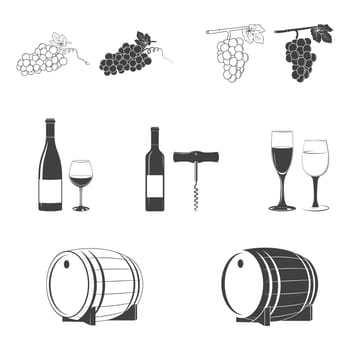 Vector wine icons.