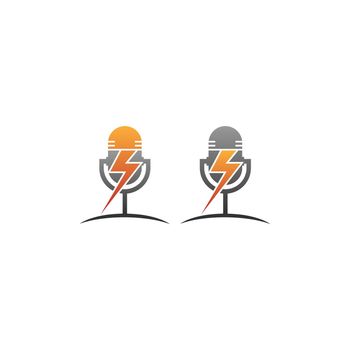 Podcast logo icon vector template