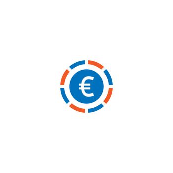 Crypto coin icon design concept
