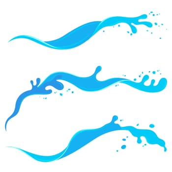 water splashing flat design stroke art design element 