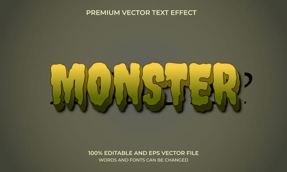 Editable text effect - Monster