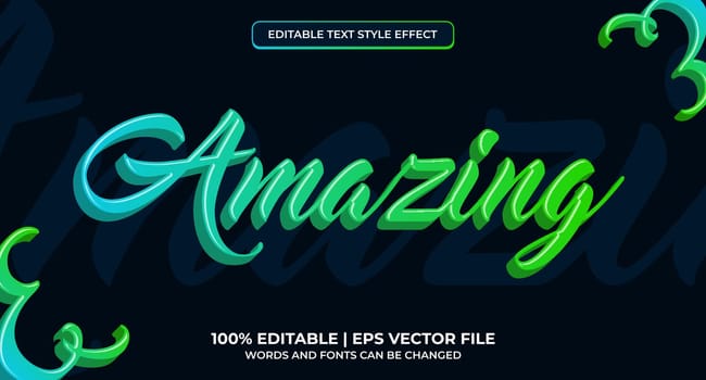 Editable text effect. Amazing text style effect