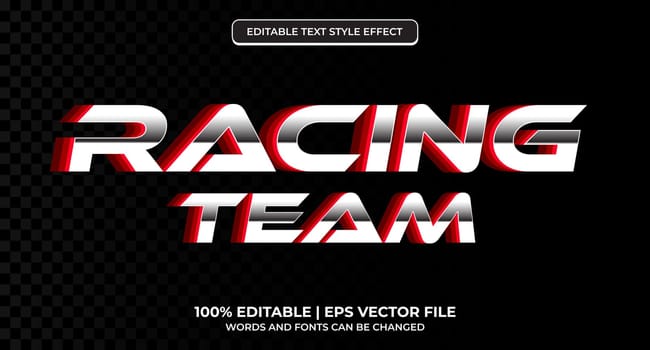 Racing style editable text effect. Speed race text effect, editable fast and sport text style