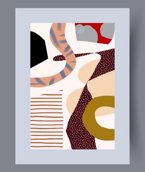 Abstract forms minimalist objects wall art print
