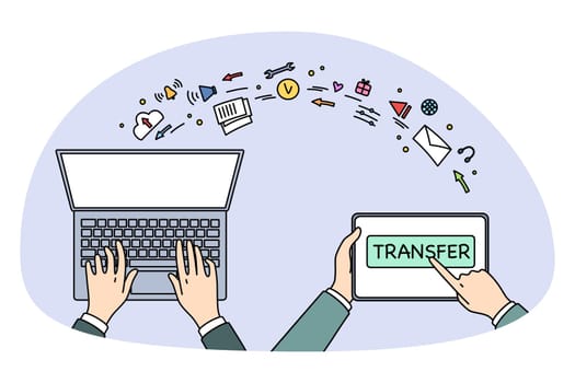 Transferring information and technologies concept