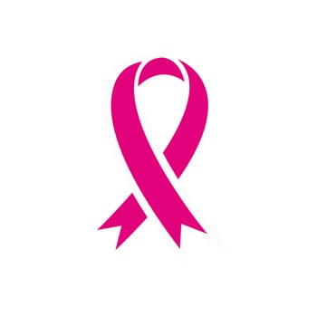 Breast cancer awareness. Pink ribbon flat design. Vector illustration